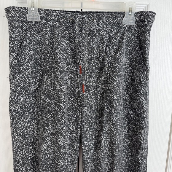 Anthropologie Black White Dotted Lyocell Lounge Pants Joggers Drawstring Size S - Picture 4 of 13